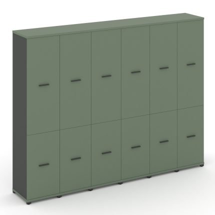 Concept Шкаф 6 узких секций, 5 ниш CN.STU-562 A Кобо/Антрацит/Металл Антрацит 2500*420*1922