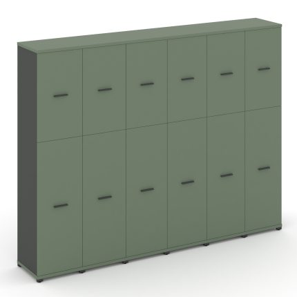 Concept Шкаф 6 узких секций, 5 ниш CN.STU-565 A Кобо/Антрацит/Металл Антрацит 2500*420*1922