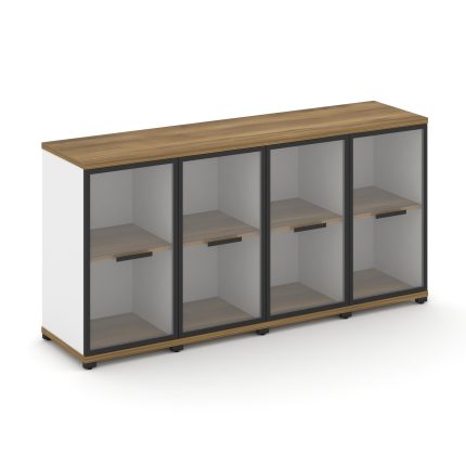 Concept Шкаф 4 узкие секции, 2 ниши CN.STU-243 RPB B Сандал Янтарный/Белый Бриллиант/Металл Черный/П