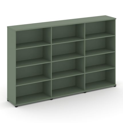 Concept Стеллаж 3 широкие секции, 4 ниши CN.STS-430 Кобо/Металл Черный 2500*420*1554