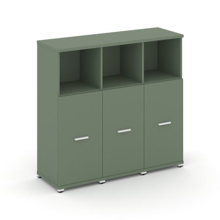 Concept Шкаф 3 узкие секции, 3 ниши CN.STU-333 W Кобо/Металл Белый 1252*420*1186