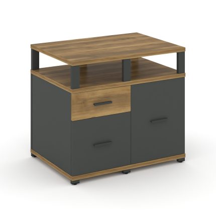 Concept Тумба приставная сервисная с надставкой широкой CN.TSR-003 A Сандал Янтарный/Антрацит/Металл