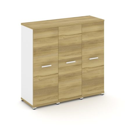 Concept Шкаф 3 узкие секции, 3 ниши CN.STU-336 W Дуб Винченцо/Белый Бриллиант/Металл Белый 1252*420*