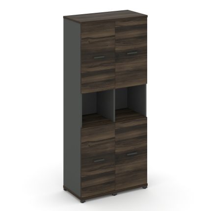 Concept Шкаф 2 узкие секции, 5 ниш CN.STU-523 A Дуб Мали/Антрацит/Металл Антрацит 836*420*1922