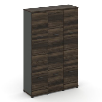 Concept Шкаф 3 узкие секции, 5 ниш CN.STU-532 A Дуб Мали/Антрацит/Металл Антрацит 1252*420*1922