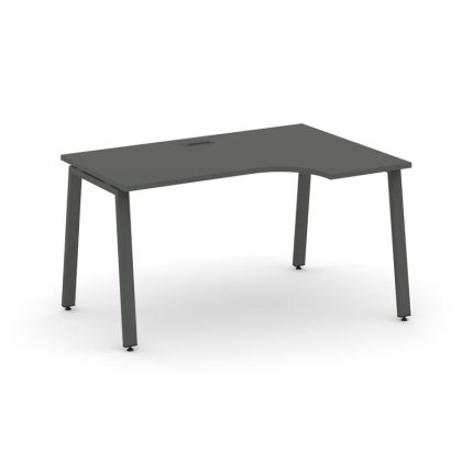 Style Project Стол рабочий эргоном. SN-6A.SPA-002(R) Антрацит/Металл Антрацит 1580*600/980*750
