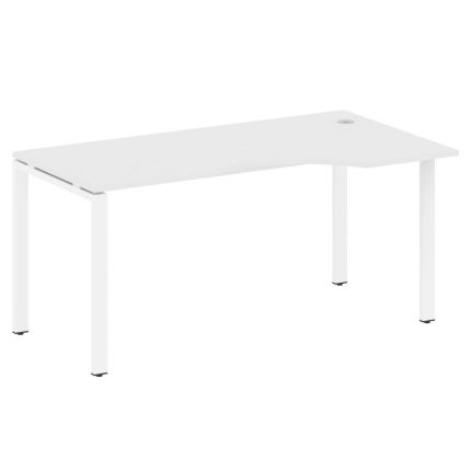 Metal System Стол криволинейный правый на П-образном м/к БП.СА-1 (R) Белый/Металл Белый 1600*900*750