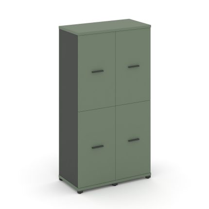 Concept Шкаф 2 узкие секции, 4 ниши CN.STU-422 A Кобо/Антрацит/Металл Антрацит 836*420*1554