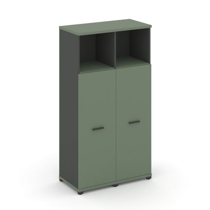 Concept Шкаф 2 узкие секции, 4 ниши CN.STU-423 A Кобо/Антрацит/Металл Антрацит 836*420*1554