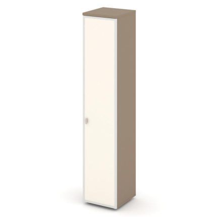 Estetica Шкаф высокий узкий правый ES.SU-1.10R (R) I Латте/Лакобель ivory 400*420*1977