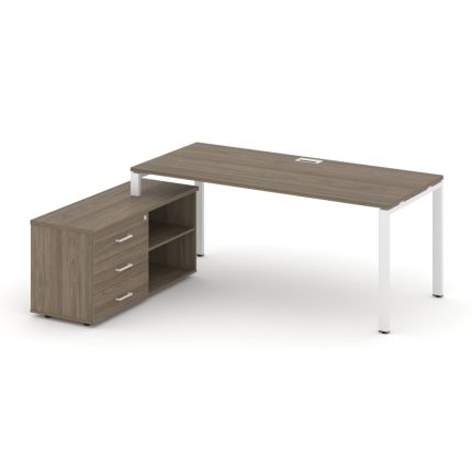 Style Project Direct Стол письменный с греденцией левой SN-6P.SRG-024.M(L) Вяз Благородный/Металл Бе