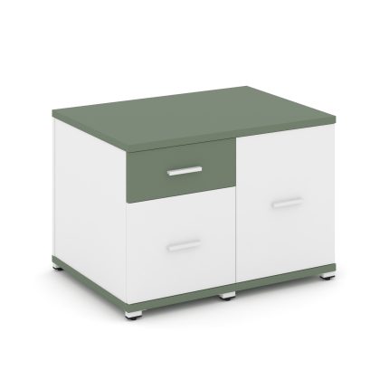 Concept Тумба приставная сервисная CN.TSR-001 W Кобо/Белый Бриллиант/Металл Белый 836*600*583