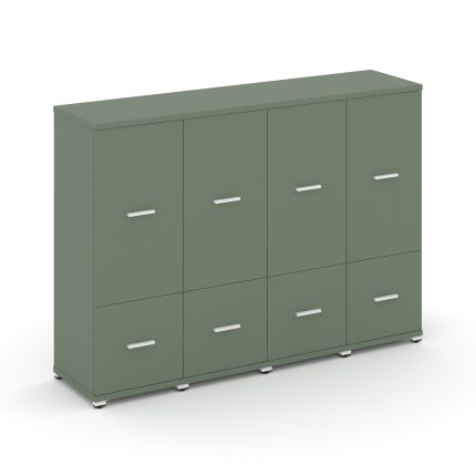 Concept Шкаф 4 узкие секции, 3 ниши CN.STU-342 W Кобо/Металл Белый 1668*420*1186