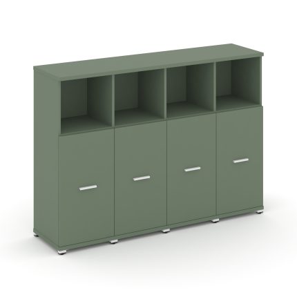 Concept Шкаф 4 узкие секции, 3 ниши CN.STU-343 W Кобо/Металл Белый 1668*420*1186