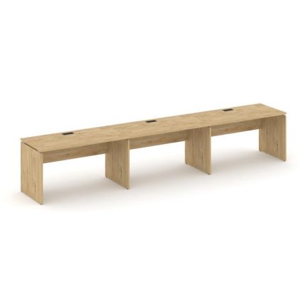 Style Project Рабочая станция 1 сторон. SN-D.ORS-032 Тиквуд Светлый/Черная Заглушка 3540*600*750