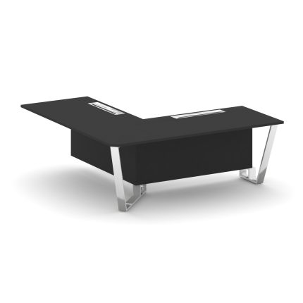 Steel Meet Проходной угловой модуль левый MF-PR.B.SPPOU-20(L) Черный/МДФ Ультраматт Черный/Нержавеющ