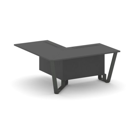 Steel Meet Проходной угловой модуль левый KDK-PR.B.SPPOU-16(L) Антрацит/Металл Антрацит 1600*1600*75