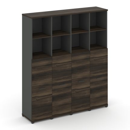 Concept Шкаф 4 узкие секции, 5 ниш CN.STU-544 A Дуб Мали/Антрацит/Металл Антрацит 1668*420*1922