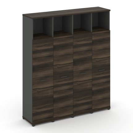 Concept Шкаф 4 узкие секции, 5 ниш CN.STU-546 A Дуб Мали/Антрацит/Металл Антрацит 1668*420*1922