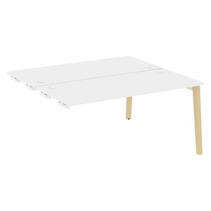 Onix Wood Стол-приставка двойной OW.D.SPR-4.7 Белый Бриллиант/Дуб Светлый/Металл Белый 1580*1475*750