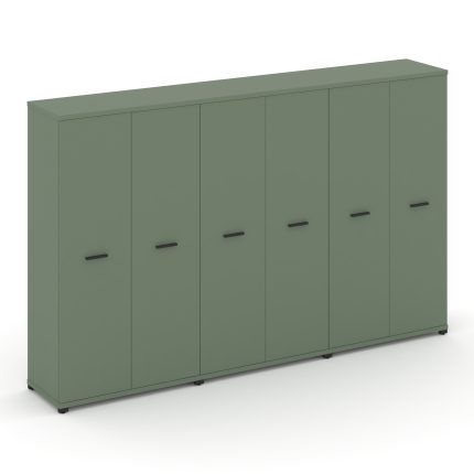 Concept Шкаф 3 широкие секции, 4 ниши CN.STS-436 B Кобо/Металл Черный 2500*420*1554