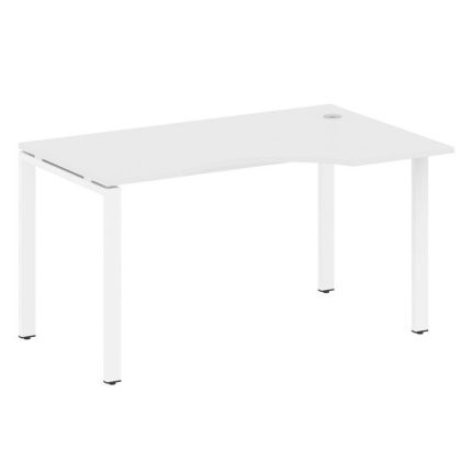 Metal System Стол криволинейный правый на П-образном м/к БП.СА-2 (R) Белый/Металл Белый 1400*900*750