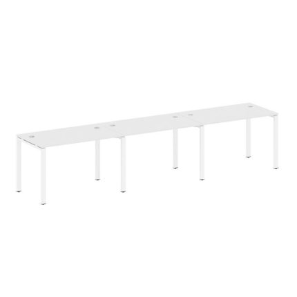 Metal System Рабочая станция на 3 места на П-образном м/к БП.СМ-3.2 Белый/Металл Белый 3600*720*750