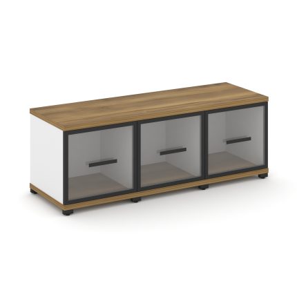 Concept Шкаф 3 узкие секции, 1 ниша CN.STU-133 RPB B Сандал Янтарный/Белый Бриллиант/Металл Черный/П