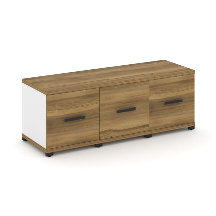 Concept Шкаф 3 узкие секции, 1 ниша CN.STU-133 B Сандал Янтарный/Белый Бриллиант/Металл Черный 1252*