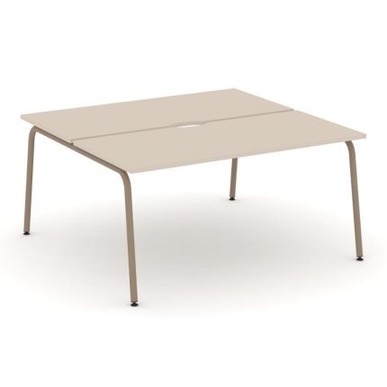 Estetica Рабочая станция 2 места ES.D.RS-2.4-VK Капучино/Металл Латте 1580*1500*750