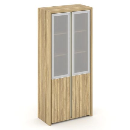 Corner Шкаф высокий широкий COR.ST-1.2R Гикори Песочный/Ваниль/Сатин/Металл Ваниль 900*450*2000