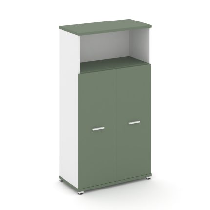 Concept Шкаф 1 широкая секция, 4 ниши CN.STS-413 W Кобо/Белый Бриллиант/Металл Белый 836*420*1554