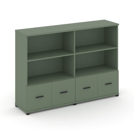 Concept Шкаф 2 широкие секции, 3 ниши CN.STS-321 B Кобо/Металл Черный 1668*420*1186