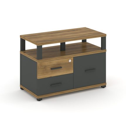 Concept Тумба приставная широкая 2 ящ.+1 распаш. фасад с надставкой широкой CN.TSP-006 A Сандал Янта