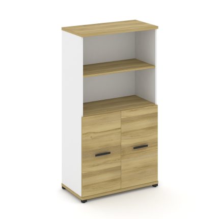 Concept Шкаф 1 широкая секция, 4 ниши CN.STS-411 B Дуб Винченцо/Белый Бриллиант/Металл Черный 836*42