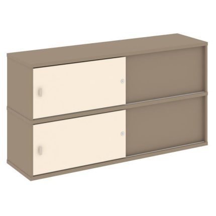 Estetica Надставка на 2 тумбы высокая ES.NV-5.2 Латте/Сатин 1500*410*795