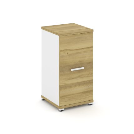 Concept Шкаф 1 узкая секция, 2 ниши CN.STU.E-213 W Дуб Винченцо/Белый Бриллиант/Металл Белый 420*420