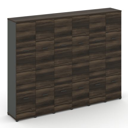 Concept Шкаф 6 узких секций, 5 ниш CN.STU-562 A Дуб Мали/Антрацит/Металл Антрацит 2500*420*1922