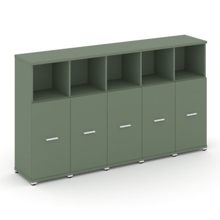 Concept Шкаф 5 узких секций, 3 ниши CN.STU-353 W Кобо/Металл Белый 2084*420*1186