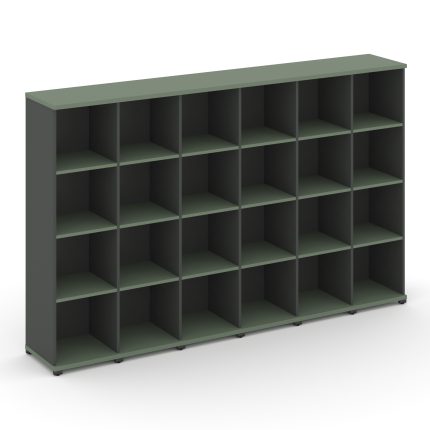 Concept Стеллаж 6 узких секций, 4 ниши CN.STU-460 Кобо/Антрацит/Металл Антрацит 2500*420*1554