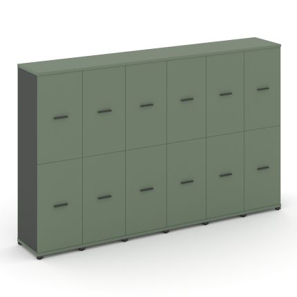 Concept Шкаф 6 узких секций, 4 ниши CN.STU-462 A Кобо/Антрацит/Металл Антрацит 2500*420*1554