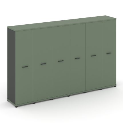 Concept Шкаф 6 узких секций, 4 ниши CN.STU-466 A Кобо/Антрацит/Металл Антрацит 2500*420*1554