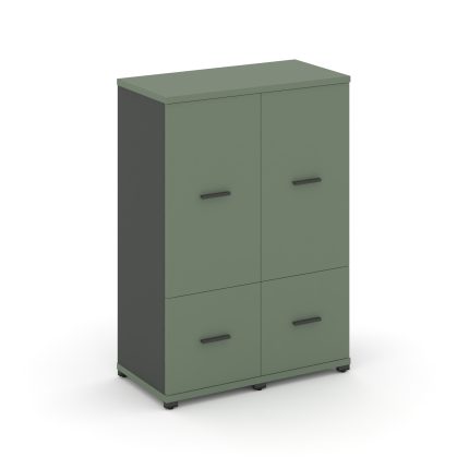 Concept Шкаф 2 узкие секции, 3 ниши CN.STU-322 A Кобо/Антрацит/Металл Антрацит 836*420*1186