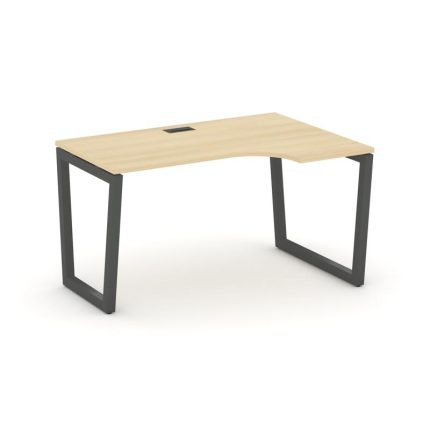 Style Project Стол рабочий эргоном. SN-5T2.SPA-001(R) Акация Лорка/Металл Антрацит/Заглушка Пластик