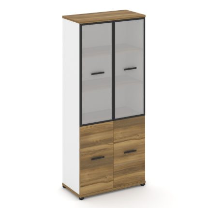 Concept Шкаф 1 широкая секция, 5 ниш CN.STS-512 RMB B Сандал Янтарный/Белый Бриллиант/Металл Черный/