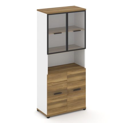 Concept Шкаф 1 широкая секция, 5 ниш CN.STS-513 RPB B Сандал Янтарный/Белый Бриллиант/Металл Черный/