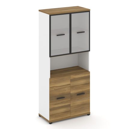 Concept Шкаф 1 широкая секция, 5 ниш CN.STS-513 RMB B Сандал Янтарный/Белый Бриллиант/Металл Черный/