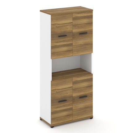 Concept Шкаф 1 широкая секция, 5 ниш CN.STS-513 B Сандал Янтарный/Белый Бриллиант/Металл Черный 836*