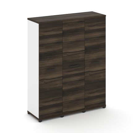 Concept Шкаф 3 узкие секции, 4 ниши CN.STU-436 B Дуб Мали/Белый Бриллиант/Металл Черный 1252*420*155