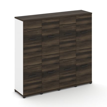 Concept Шкаф 4 узкие секции, 4 ниши CN.STU-442 B Дуб Мали/Белый Бриллиант/Металл Черный 1668*420*155